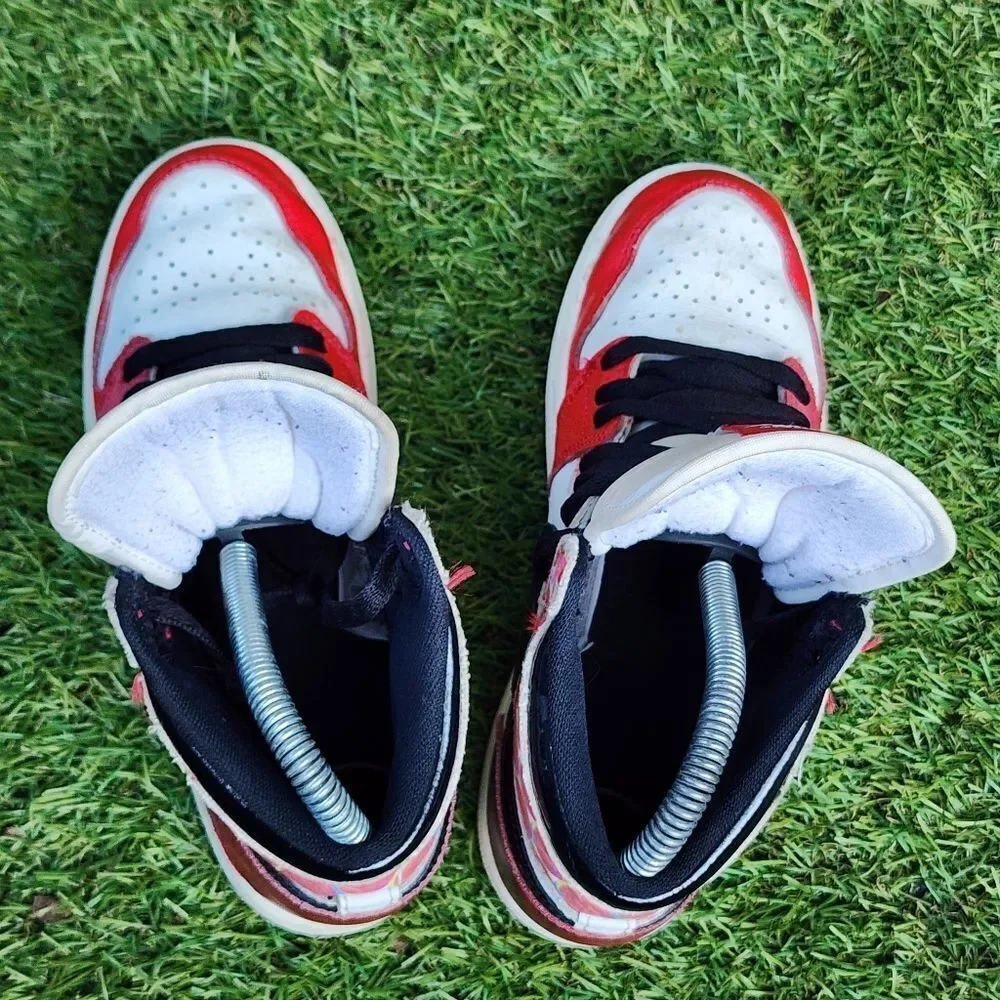 NIKE AIR JORDAN 1 HIGH spider Man Gs - Kids Shoes - SIZE 3Y